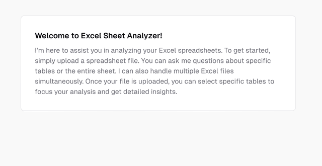 Excel Sheet Analyzer